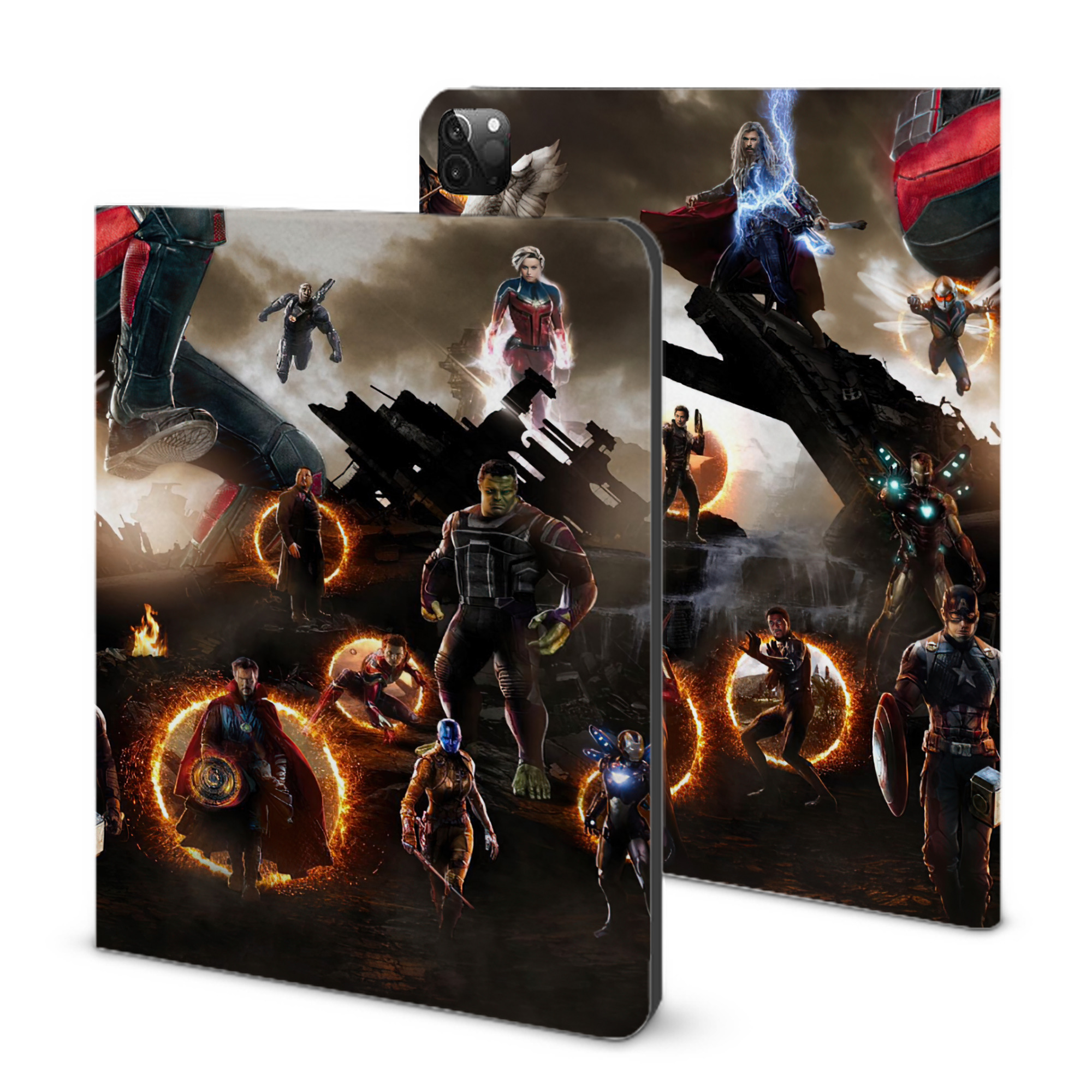 （画像用） アベンジャーズ The Avengers IPadケース ペンホルダー付き ブックスタイルデザイン